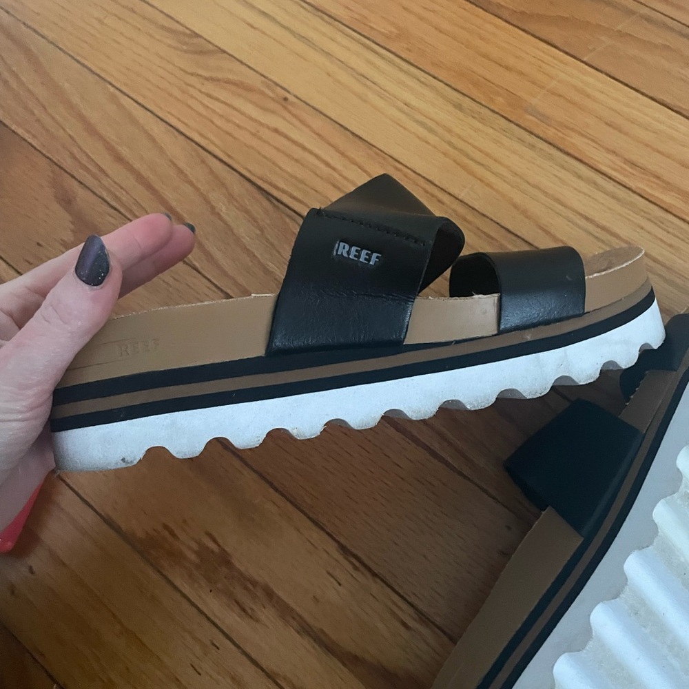 Women’s black reef sandals size 6